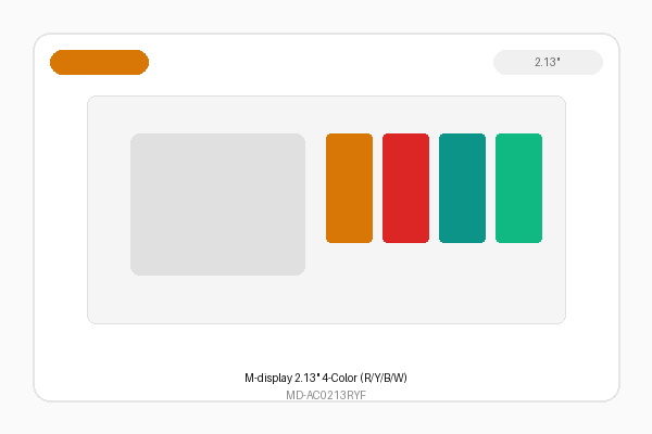 M-display 2.13" 4-Color (R/Y/B/W)