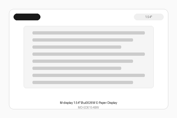 M-display 1.54" B&W E-Paper Display