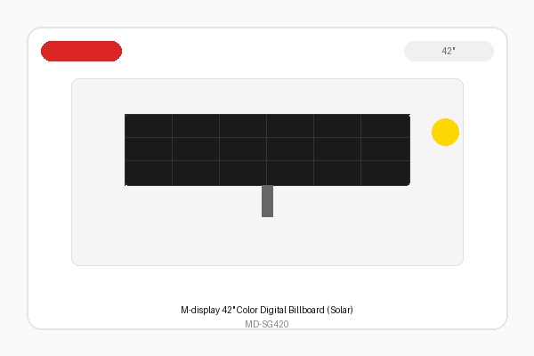M-display 42" Color Digital Billboard (Solar)